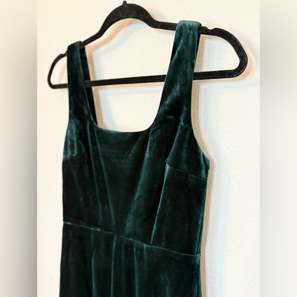 Lulus Emerald Green Velvet Sleeveless Square Neck Maxi Dress- Size Small - Picture 4 of 13